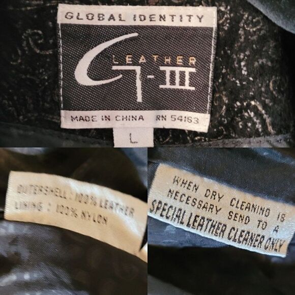 Vintage 80's Jacket Leather Bomber Multimedia Metallic Embossed Suede Black L - Picture 13 of 16